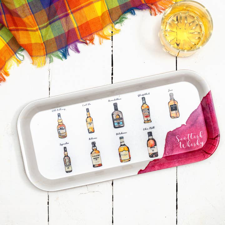 Scottish Whisky Snack Tray for wholesale by Sarah Leask Studio