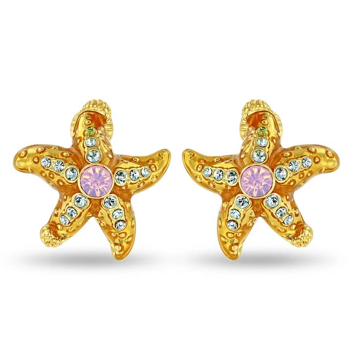 Crystal Topaz Ocean sjöstjärna örhängen av Ritzy Couture för wholesale av Ritzy Couture by Esme Hecht