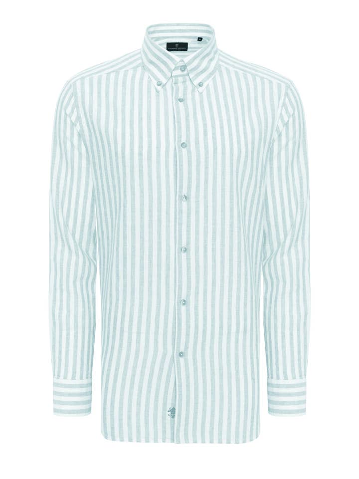 Aqua Vigneti Linnedskjorte for engroshandel hos Luchiano Visconti