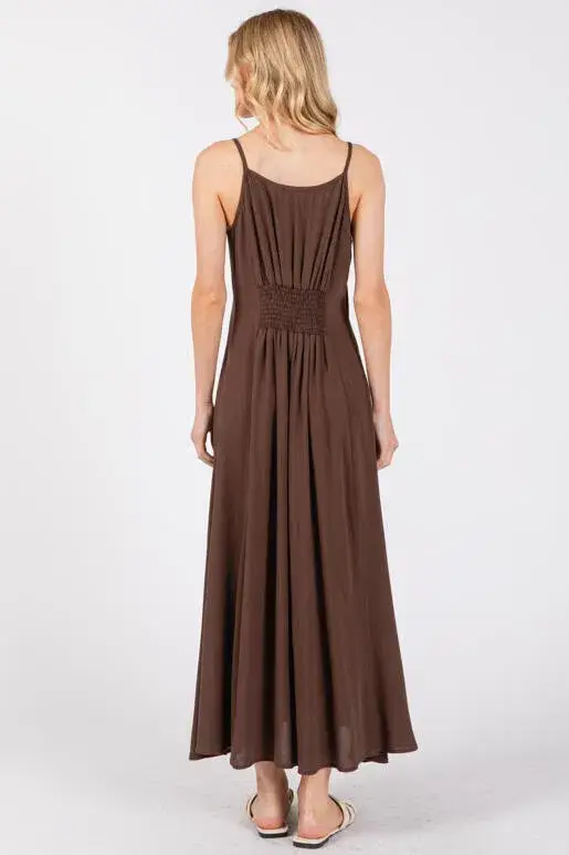 Final Touch - Vente Robe – femme - Robe fluide en mousseline épaisse avec boutons contrastants - ND40209-HV25