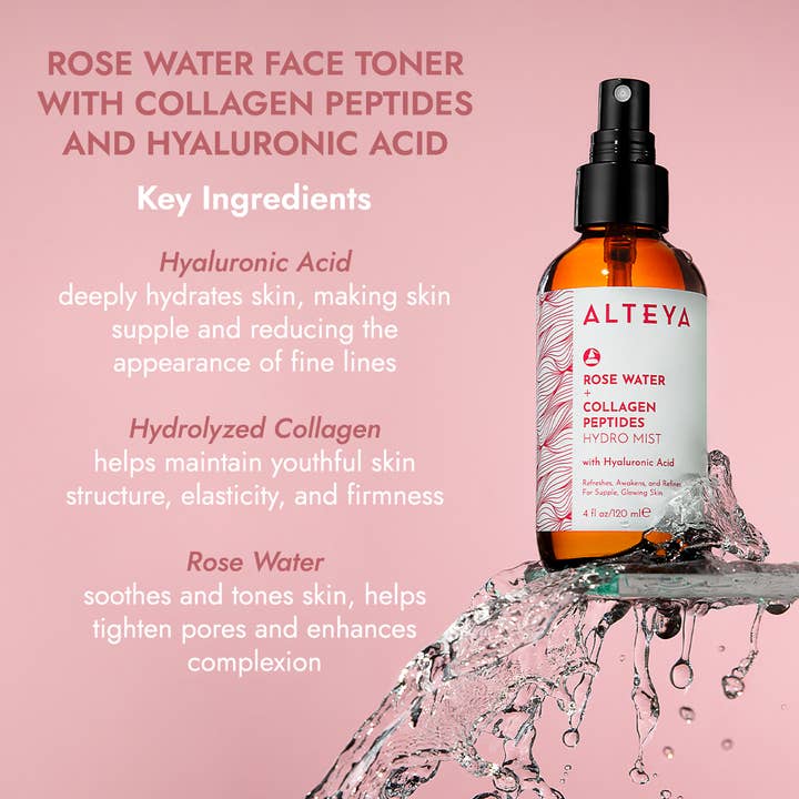 Alteya Organics - Wholesale Face & Body Mist/Water - Rose Water + Collagen Peptides1