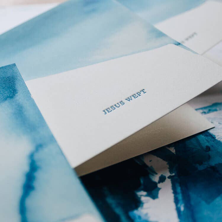 Naomi Paper Co. - Wholesale Sympathy Card - Jesus Wept Letterpress Card1