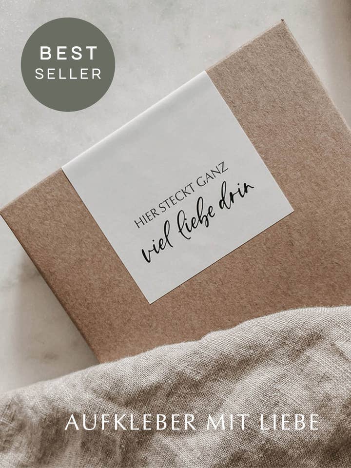 Étiquette de fermeture Ici se cache beaucoup d'amour Blanc | 6x8cm A7 A6 pour la vente par NORDEULE