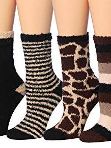 Tipi tå kvinnors 6-par mysiga Microfiber anti-halk mjuk Fuzzy besättningen strumpor FZ26-6 för wholesale av Gold Hose LLC