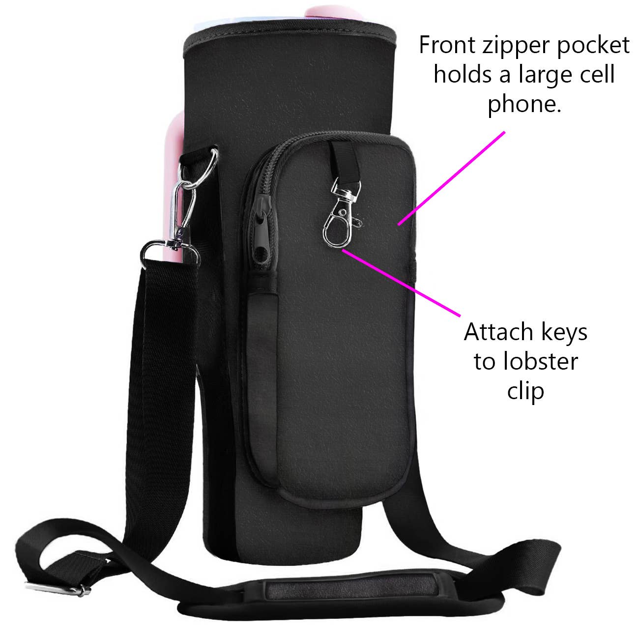 Laberri - Wholesale Crossbody Bag - Women's - 40 oz Tumbler "Handle" Bag - Leopard8