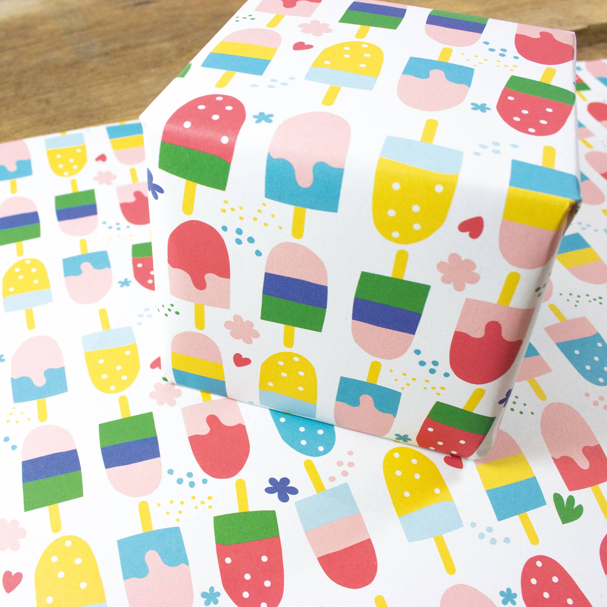 Bow & Hummingbird - Venta al por mayor Sobre de papel de regalo - Papel de regalo con diseño de helados1