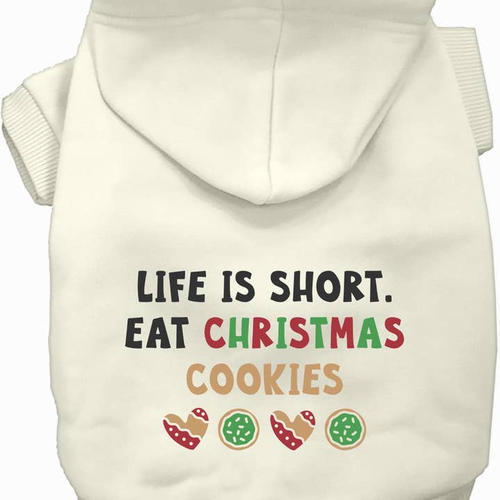 Mangez des biscuits de Noël Sweat à capuche pour animaux pour la vente par As You Wish Apparel