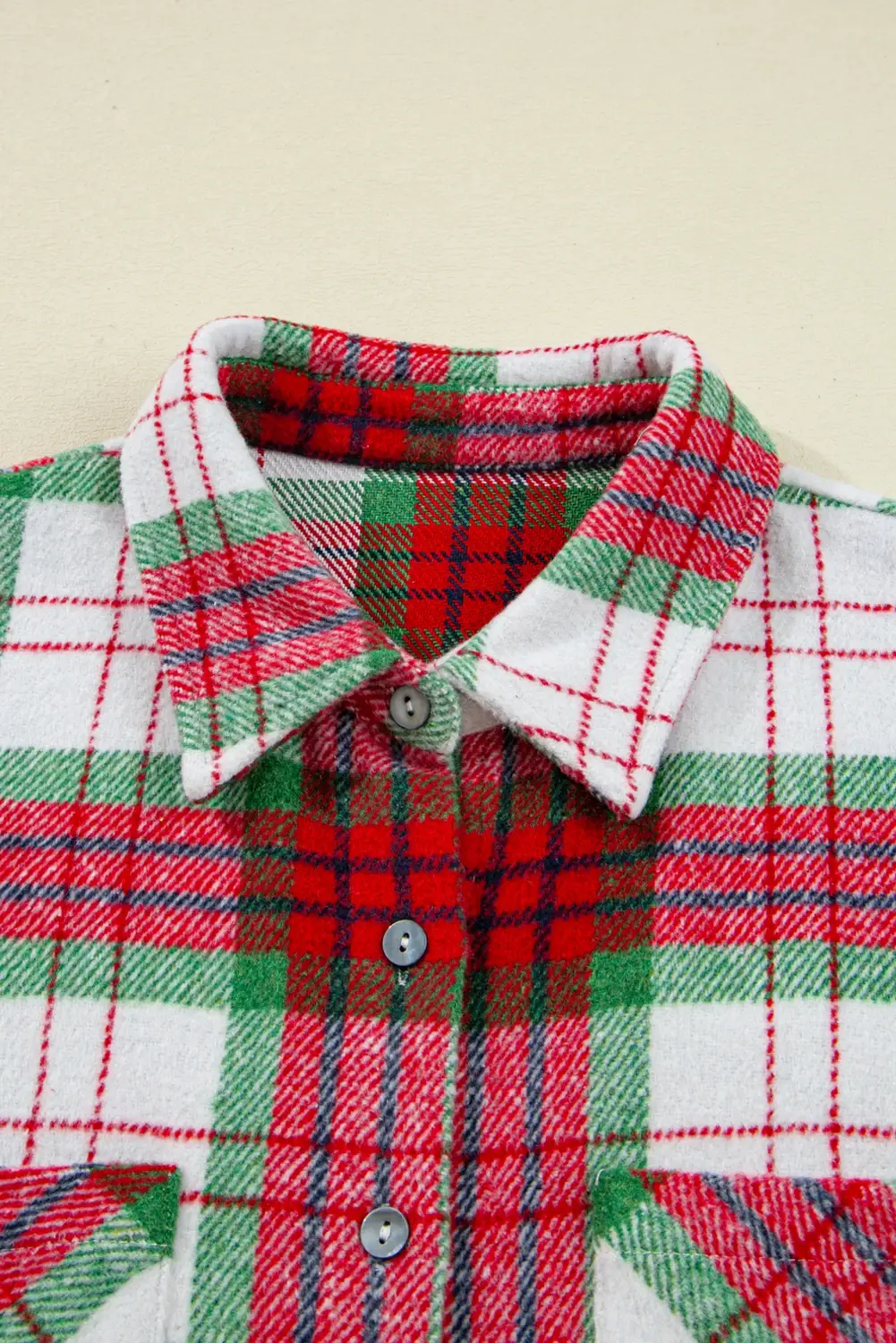 Red Active Christmas Plaid Flannel Shacket for wholesale on Faire3