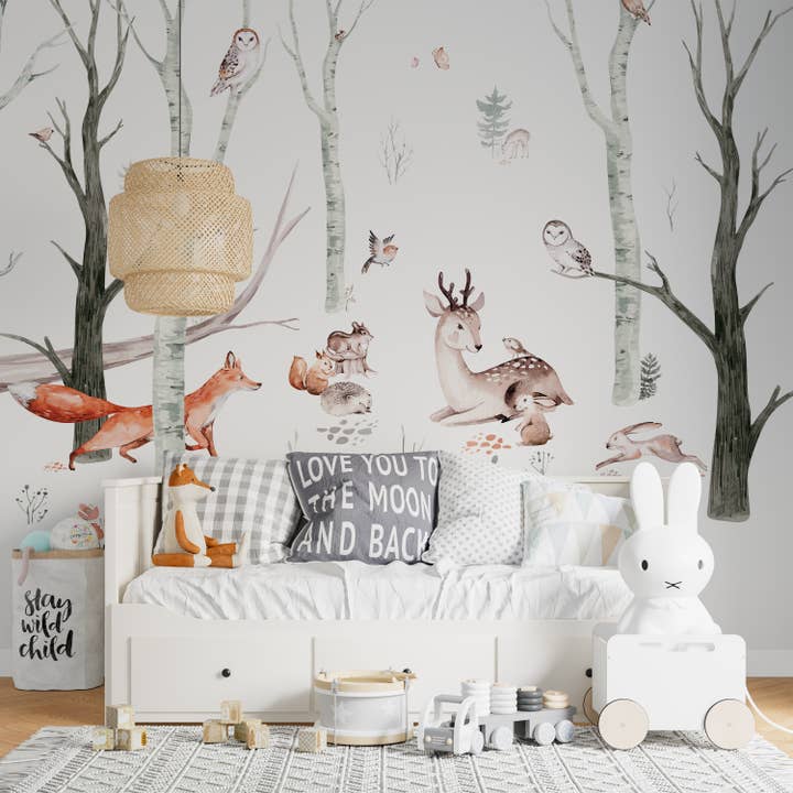 Walloha - Wholesale Wanddecoratie - Kinderen en baby - Dieren behang - FAIRYTALE FOREST - Behang kinderkamer