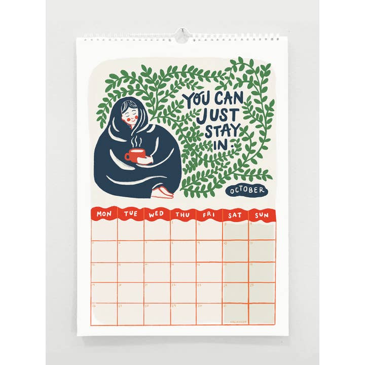 Jade Fisher - Wholesale Calendar - Tips For A Good Year 2026 Wall Calendar- Wellness+Positivity6