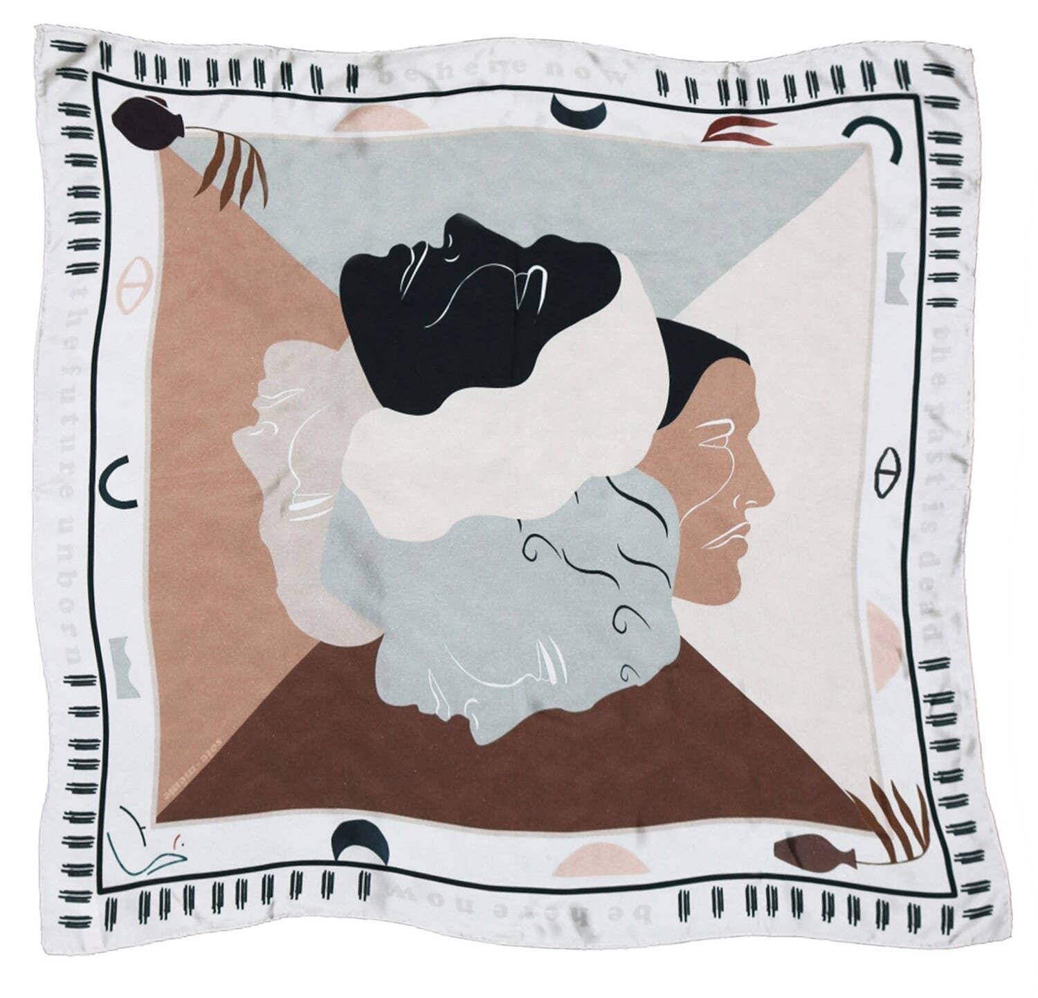 SOIE-MEME - Venta al por mayor Bufanda - Mujer - Pañuelo de twill de seda 'Duel' con bordes enrollados a mano0