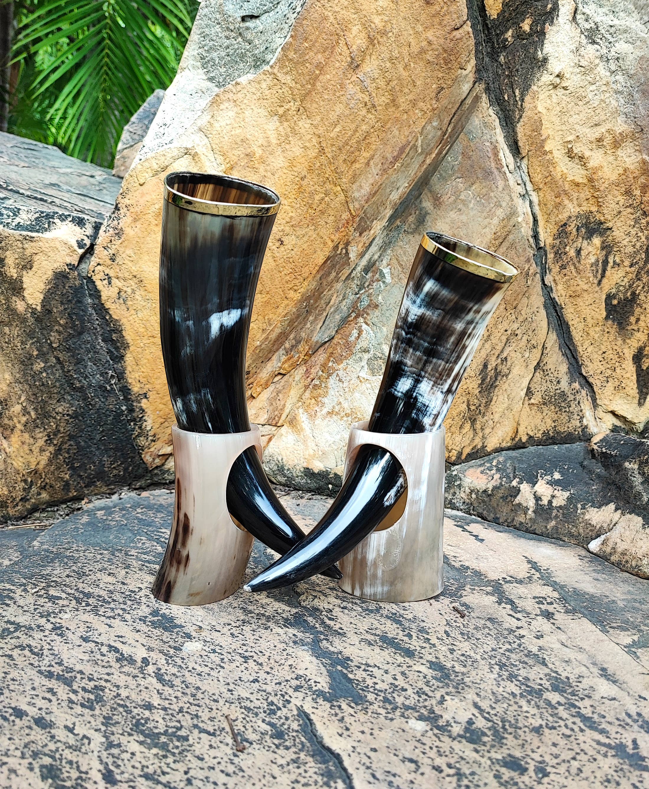 Billion Brothers – wholesale Drinking glass/cup – Viking Drinking Horn With Stands Ale Mead Beer Horn Mugs Cup3