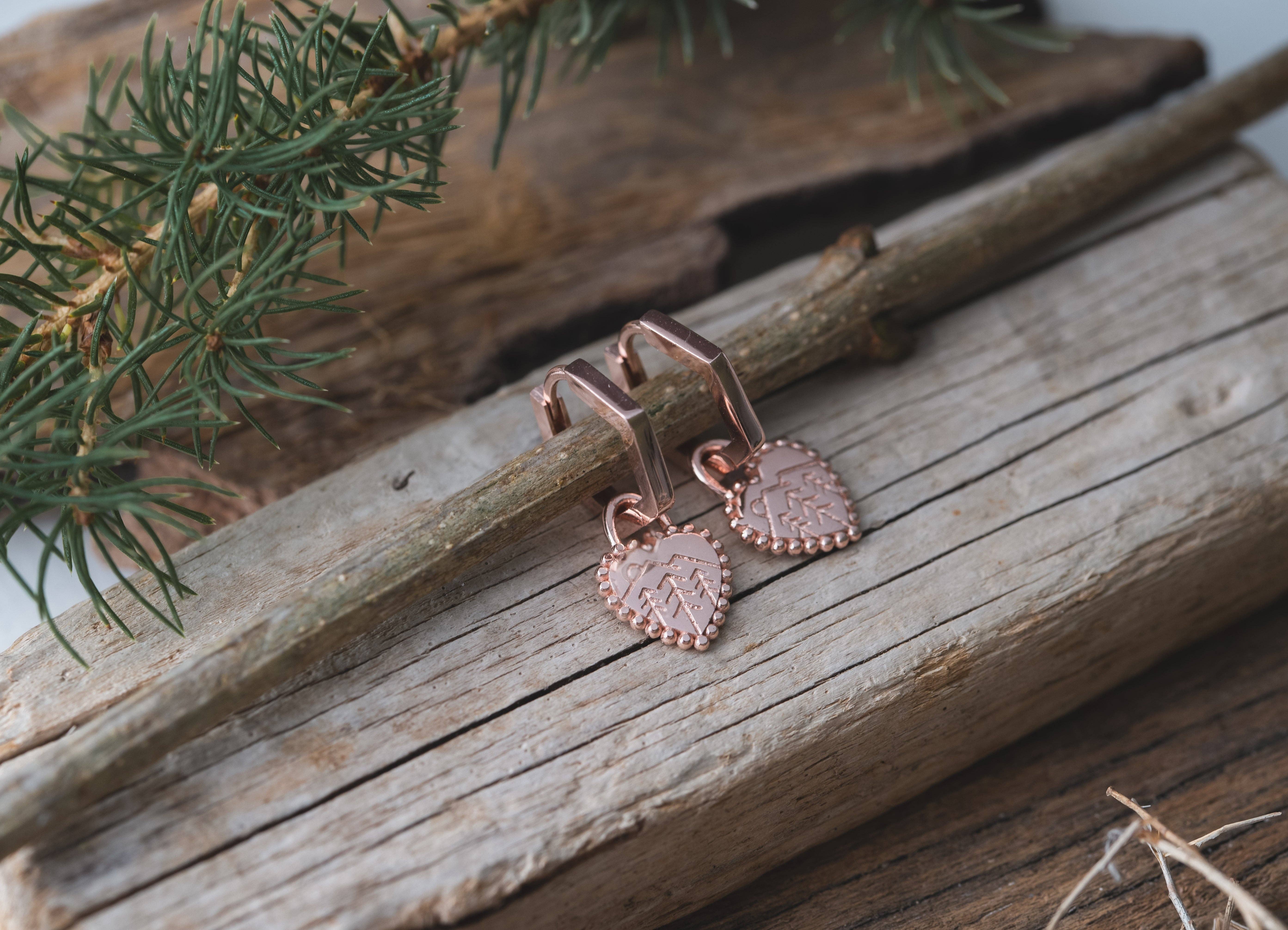 Woidladl - Wholesale Individual Charm/Pendant - WALDLIEBE pendant for hoop earrings in heart shape3