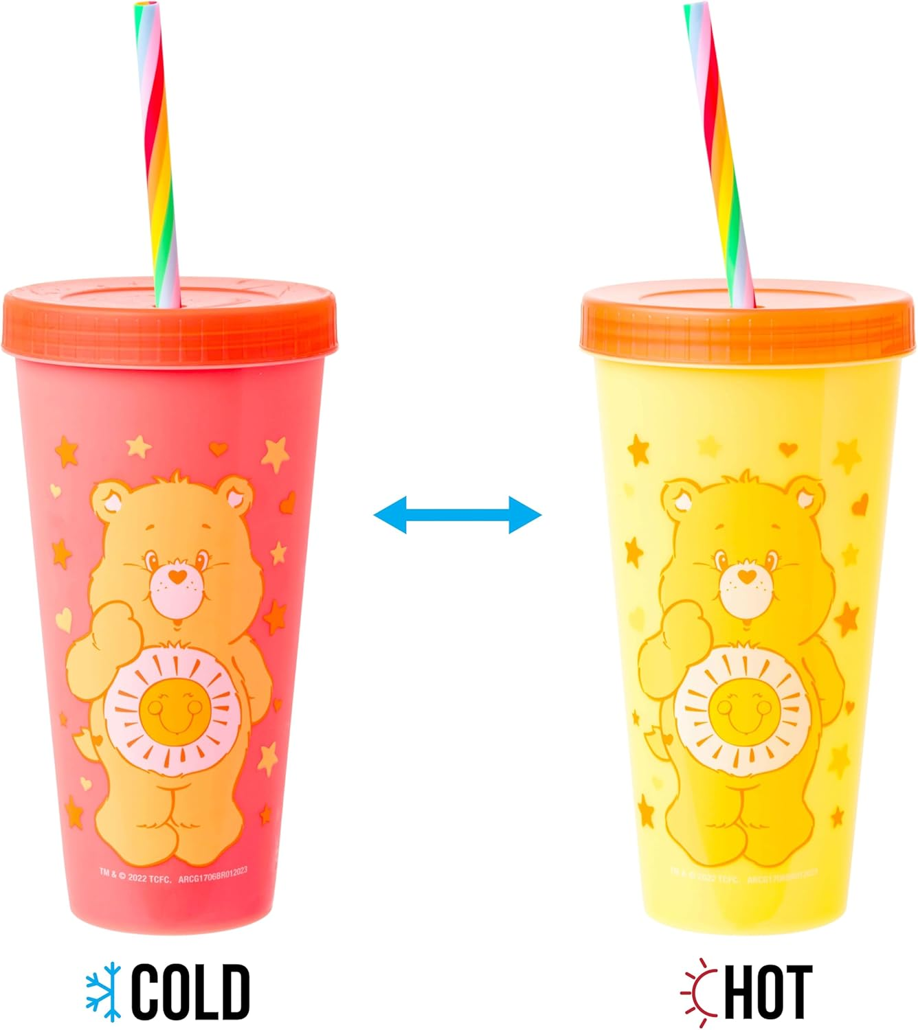 AJ TOYS & GAMES - Wholesale Drinking Glass/Cup - Kids & Baby - Care Bears 4 Pack Plastic Color Changing Tumblers 24 oz6