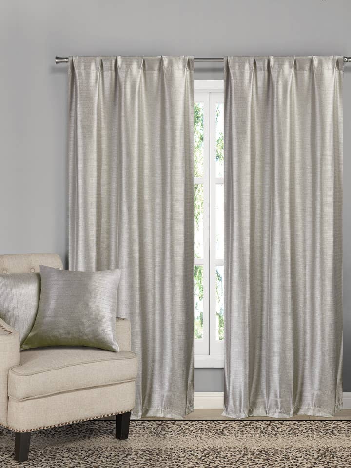 Tekstureret vinduesgardinsæt med kastepuder til hjemmet for engroshandel hos Duck River