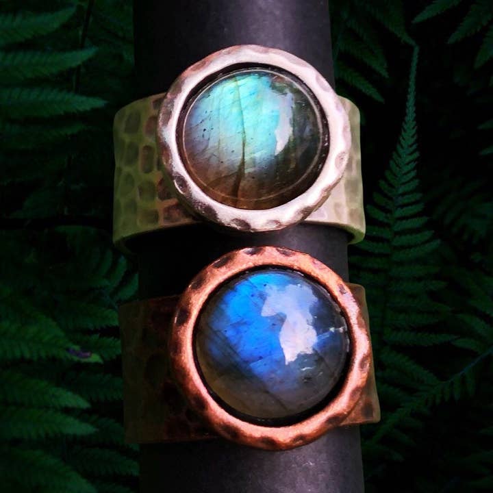 Gorgeous Labradorite Ring // Aaa Blue Flash Labradorite Gemstone Rings // Limited Edition & One Of A Kind // Handmade In Hawaii With Love// for wholesale by Treehouse Jewelry Hawaii