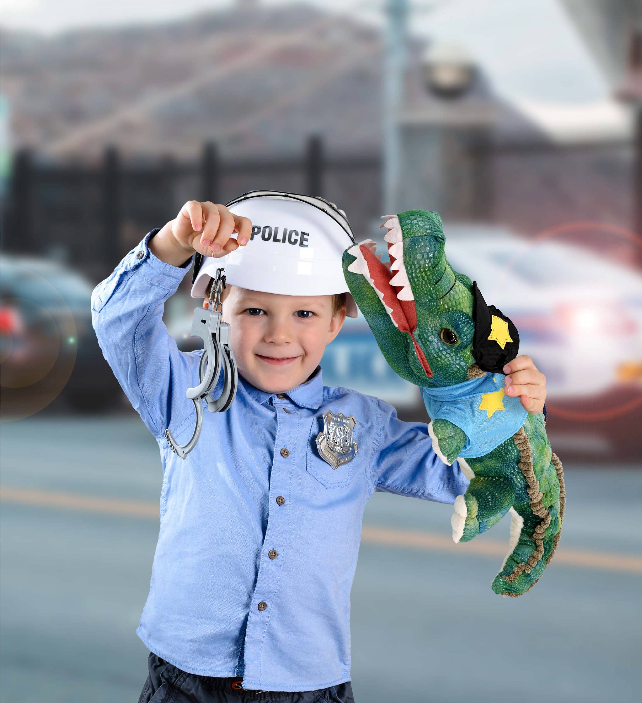 Cota Global – Peluche - Crianças e bebés por atacado – Pelúcia Polícia - Coleção Selvagem Pelúcia - Jacaré Verde de 24"4