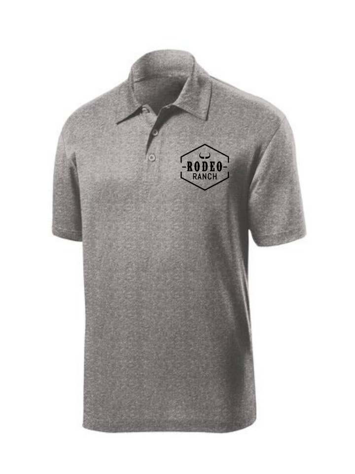 Rodeo Ranch Polo - Heather Grey for wholesale by Rodeo Ranch