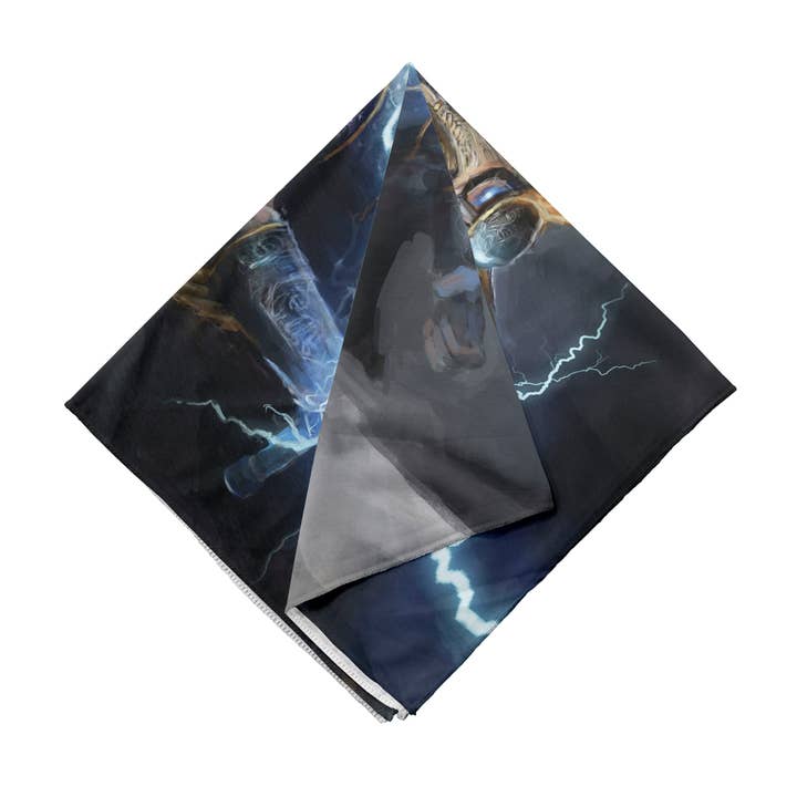Ambesonne - Wholesale Bandana - Unisex - Viking Bandana Unisex Lightning Mjolnir and Thor Print 22"1
