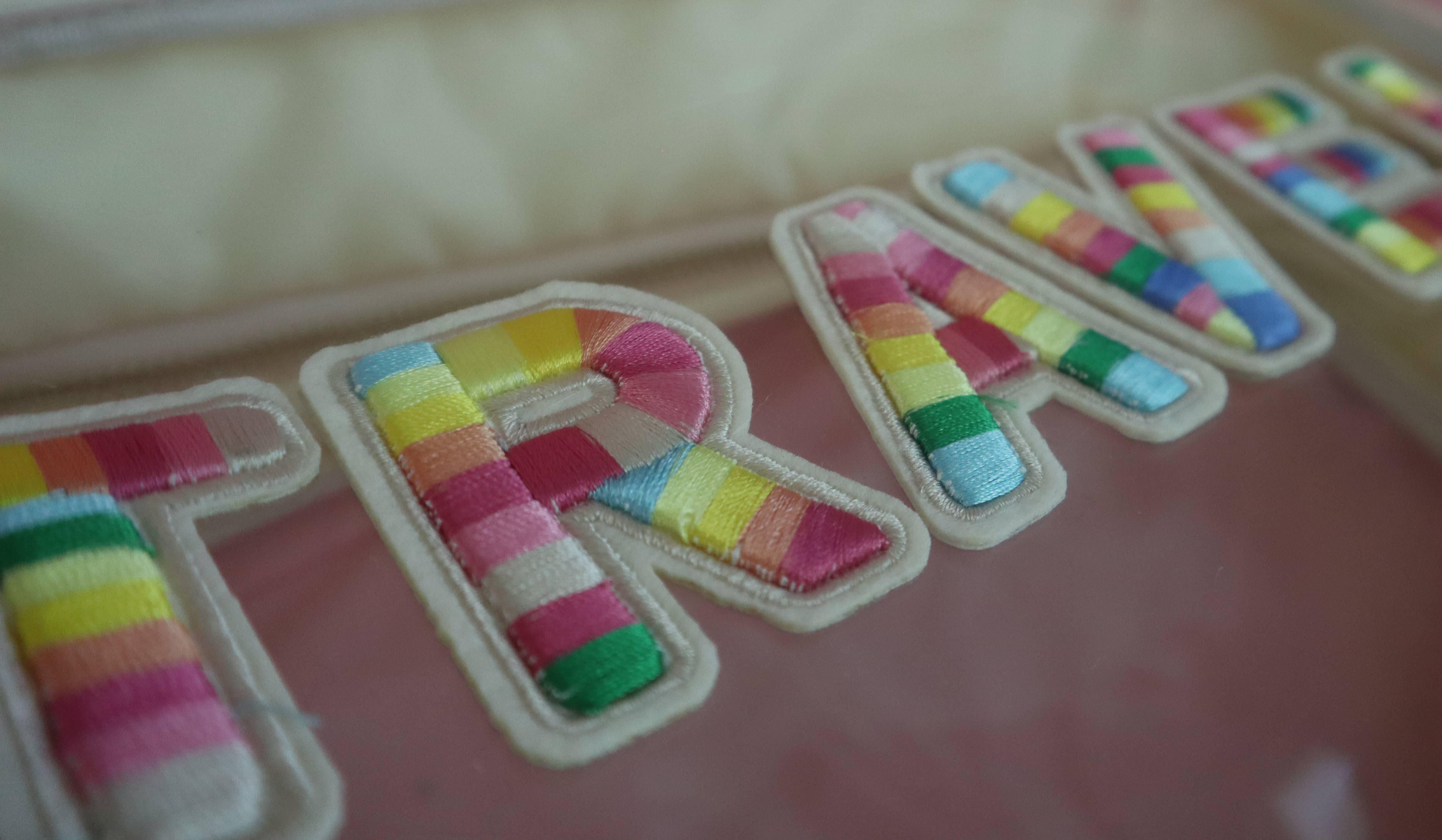 Bash - Wholesale Patch - Rainbow Letter Patch, Patch ONLY, 2 Inches, Rainbow Patch2