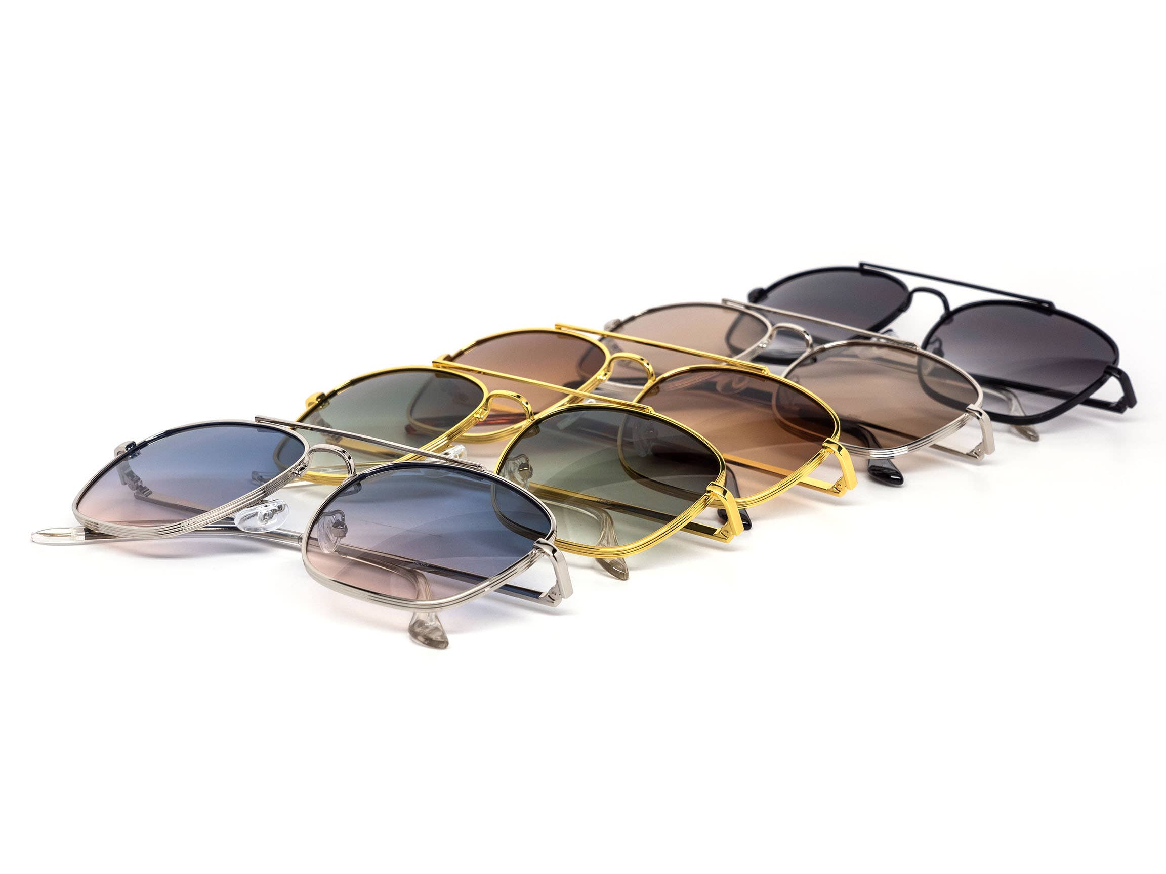 Still Friday - Vendita all'ingrosso Occhiali da sole - Donna - Occhiali da sole squadrati di lusso con gradiente aviatore arrotondato1