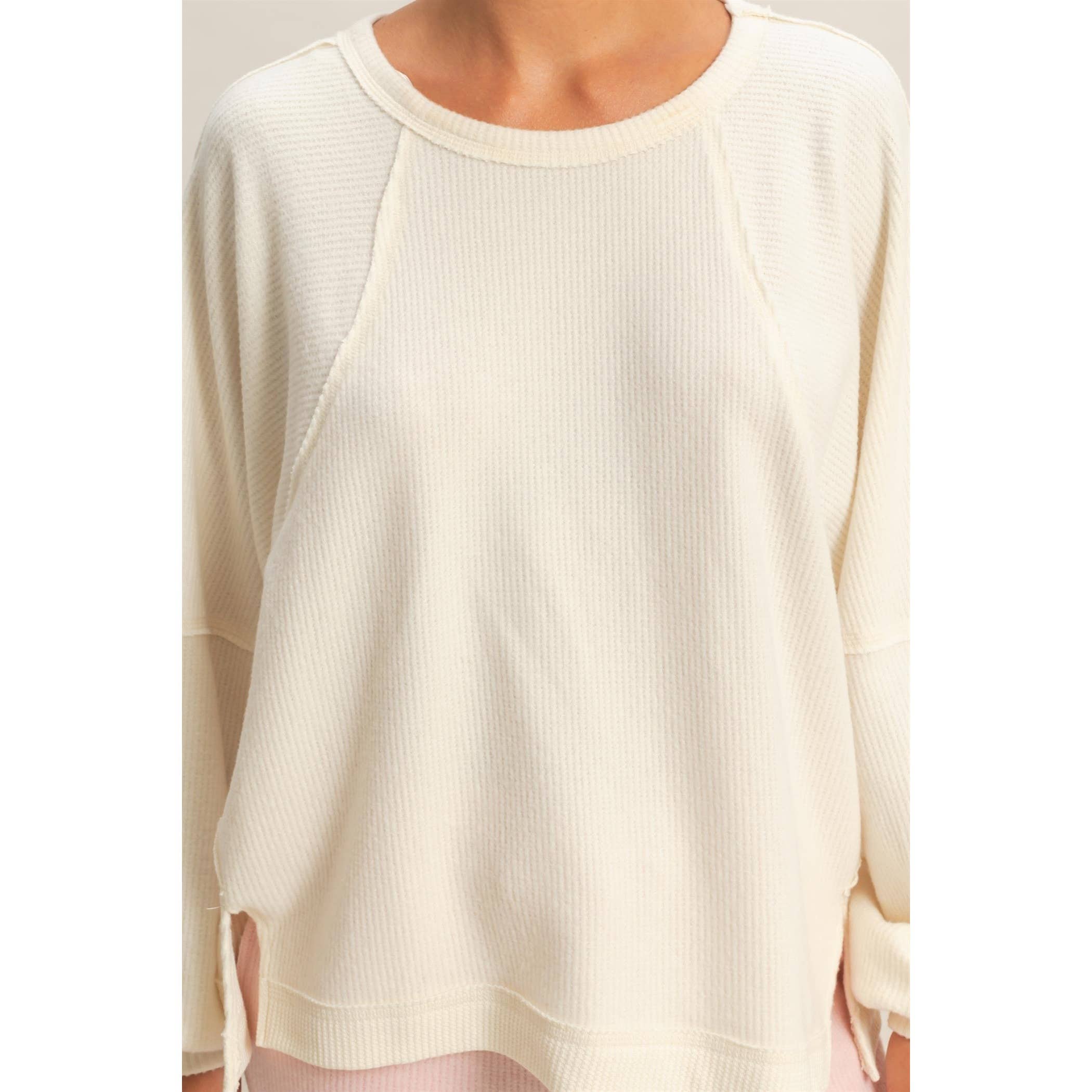 HYFVE - Vente Haut en maille – femme - Haut décontracté à manches longues en maille gaufrée brossée39