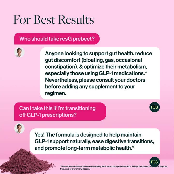 resbiotic - Vente Boisson diététique en poudre - resG™ prebeet® ENERGY Prébiotique7