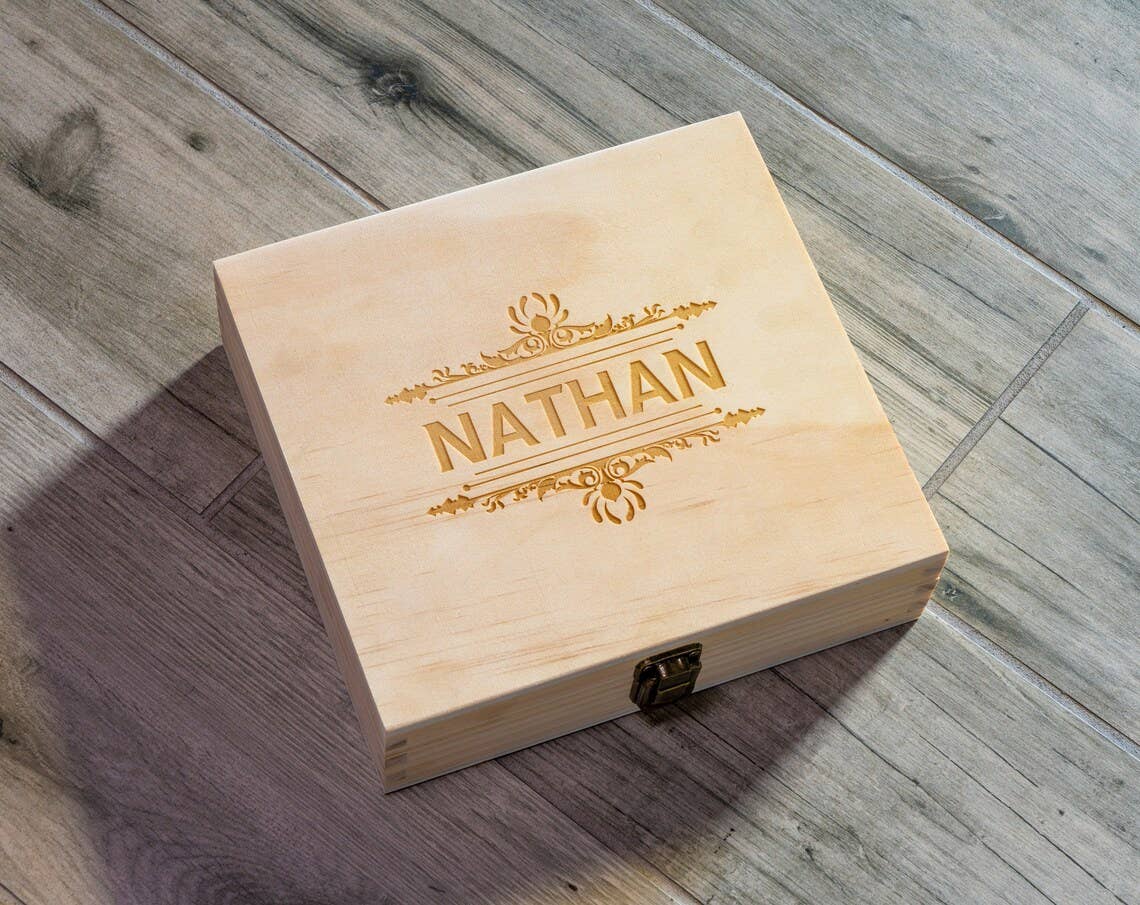 Engrave My Memories - Wholesale Gift Box - Groomsmen Cigar Box,Best Man Box,Gift Box Engraved Cigar Box3