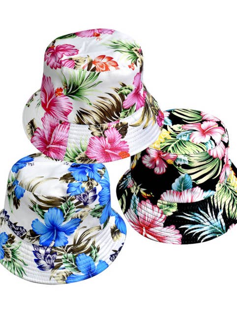 Hibiscus Bucket Hat for wholesale by DK Hawaii