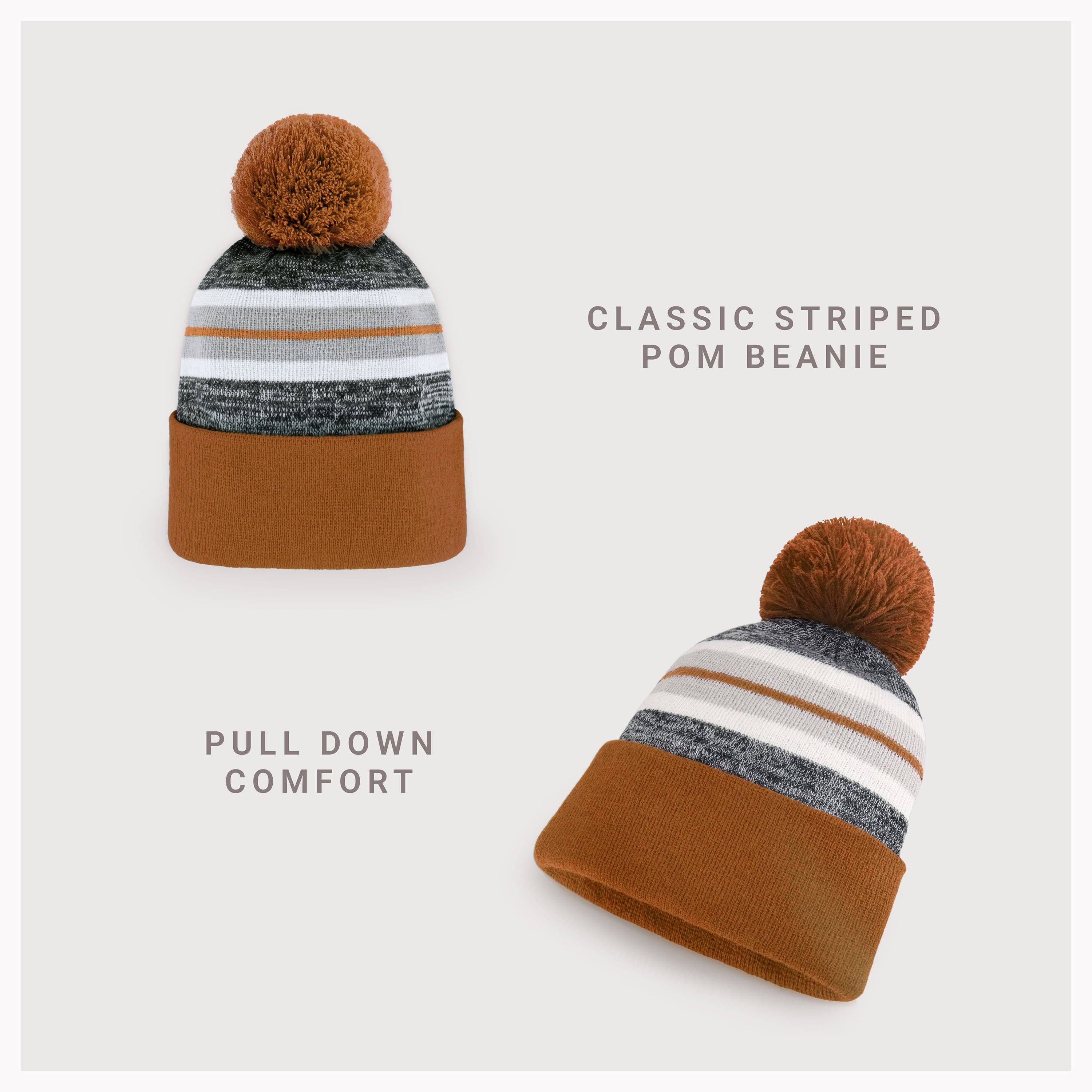 ChoKoLids - Vendita all'ingrosso Berretto - Donna - Berretto sportivo con pompon a righe CHOK.LIDS9