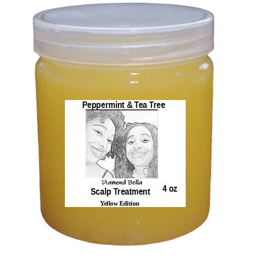 Soin pour cuir chevelu à la menthe poivrée et à l'arbre à thé 4 oz (édition jaune) pour la vente par Diamond Bella