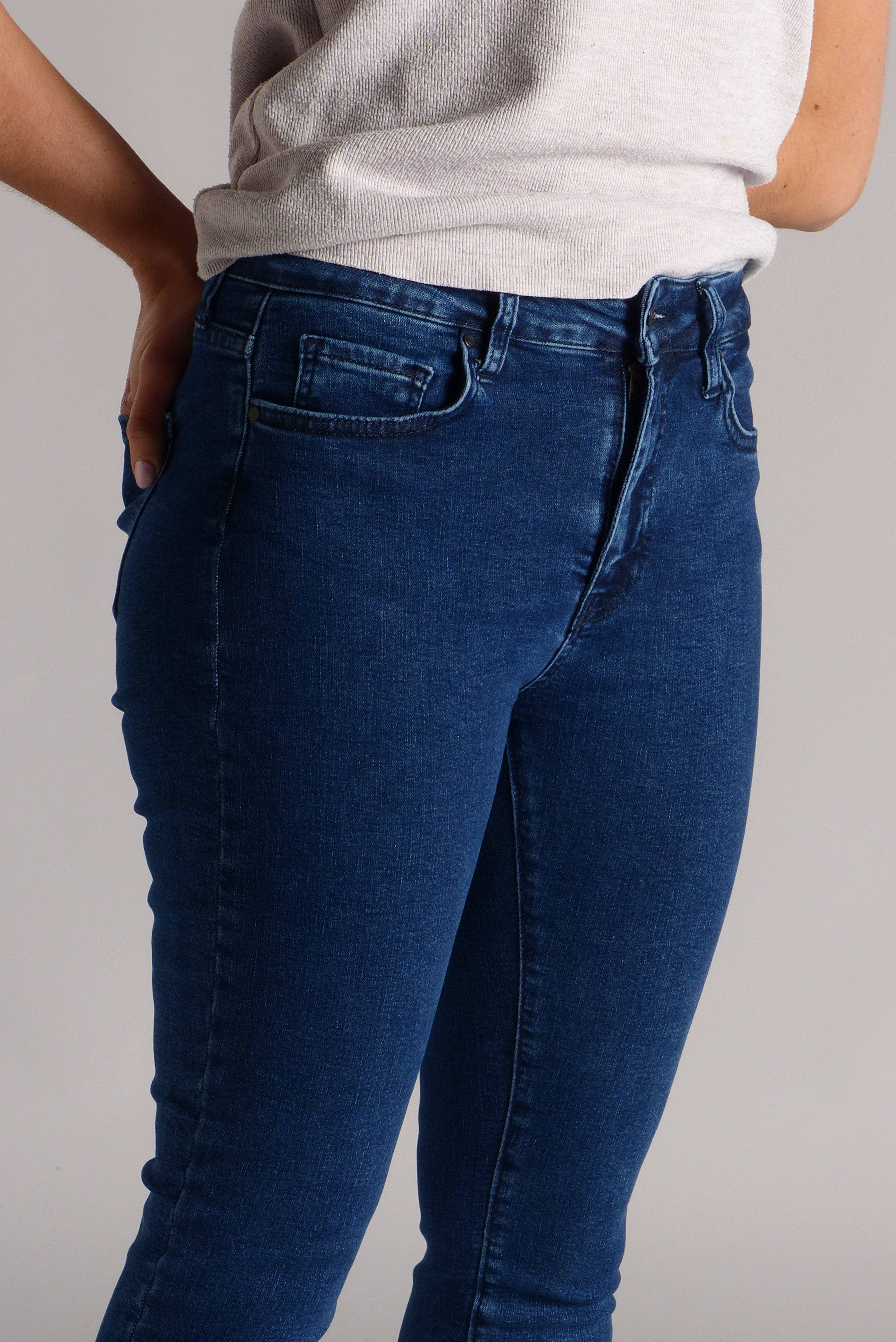 SPONTANÉ - Vendita all'ingrosso Jeans - Donna - Jeans SKINNY blu a vita media da donna4