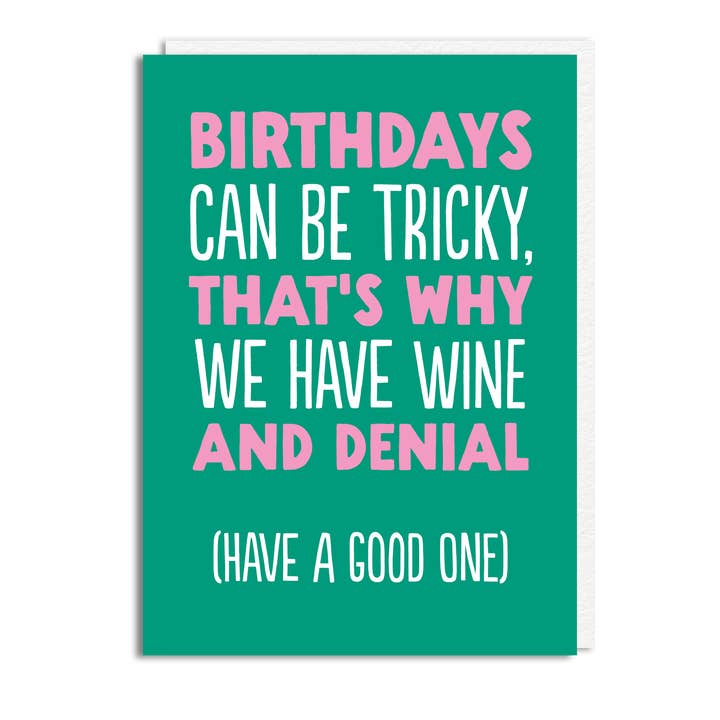 The Buddy Fernandez Card Company - Wholesale Birthday Card - Funny Birthday Card - 'Denial'