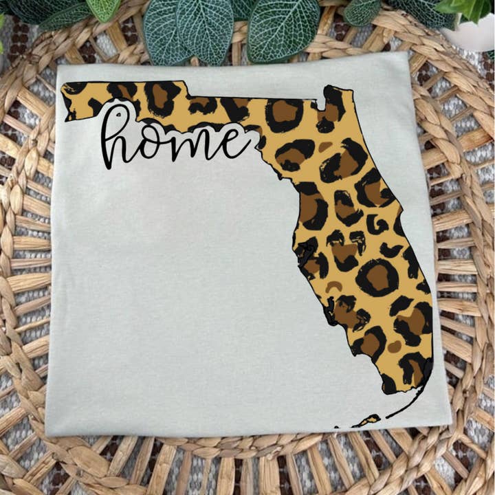 Florida leopard State DTF T-shirt for wholesale by Vs design shop boutique