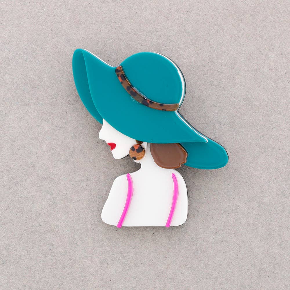 Sonata - Wholesale Brooch - Resin Girl Hat Brooch6