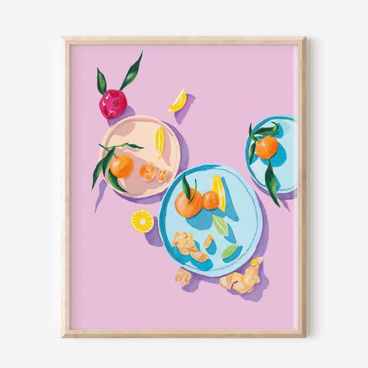 Sarah Gesek Studio - Wholesale Art Print - "Pink Fruit" Art Print0