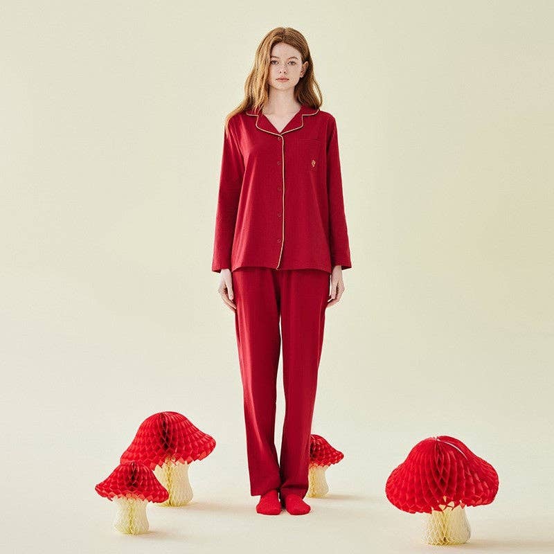 FurDecoration – wholesale Sleepwear set – Women's – Thickened Cotton Flannel Pajama Set3