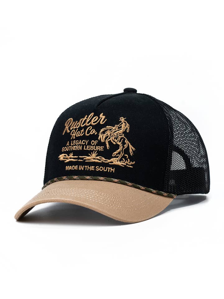 Black Rustler Rodeo Hat for wholesale by Rustler Hat Co.