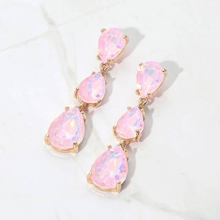 Sensibling Corp. - Wholesale Dangle Earrings - Teardrop Stone Link Dropdown Evening Earrings5