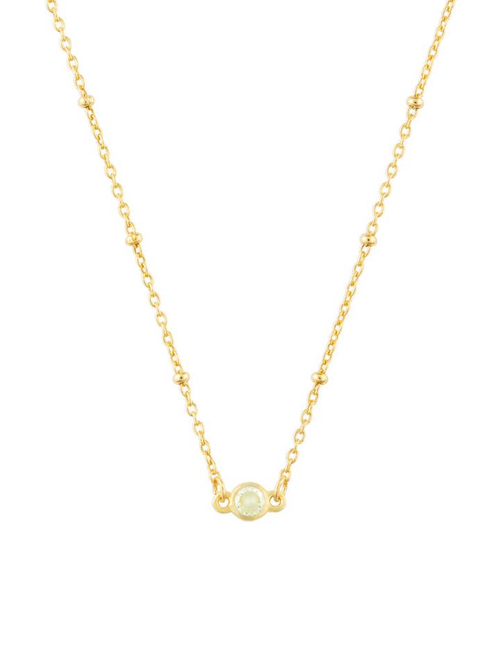 Collana con pietra portafortuna di novembre - Oro per la vendita all'ingrosso da parte di NIBI MTK