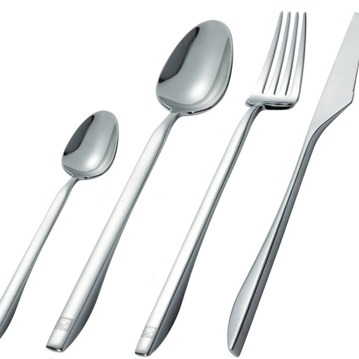 JIA Inc. - Wholesale Flatware Set - Calligraphy 4pc Stainless Steel Flatware Set0