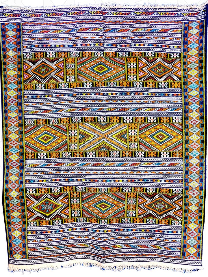 Tapis marocain kilim à plat pour la vente par Berbers Market