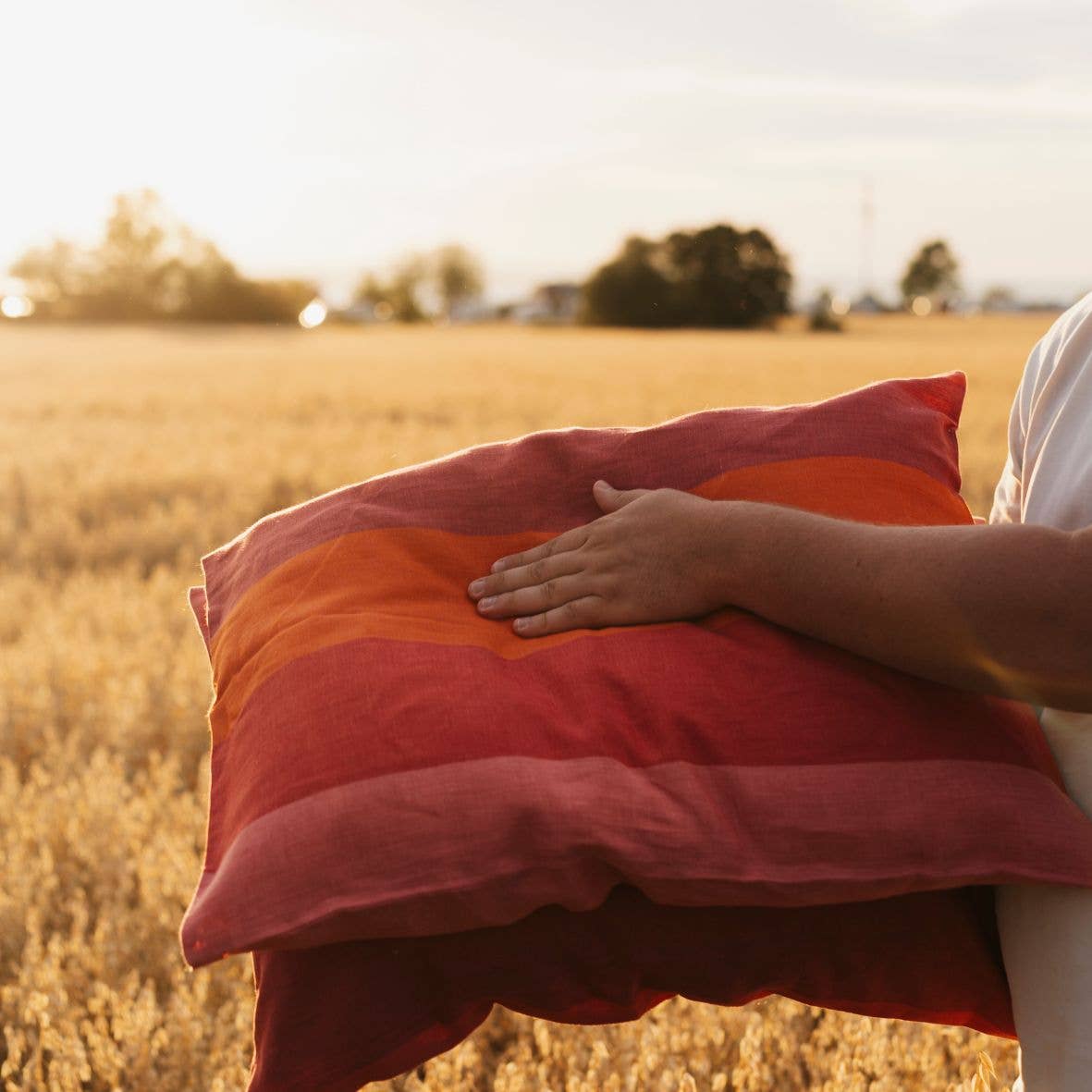 OMOM – Cobertor de cama - Crianças e bebés por atacado – OMOM Conjunto de capa de edredão em linho - Skymningsrand1