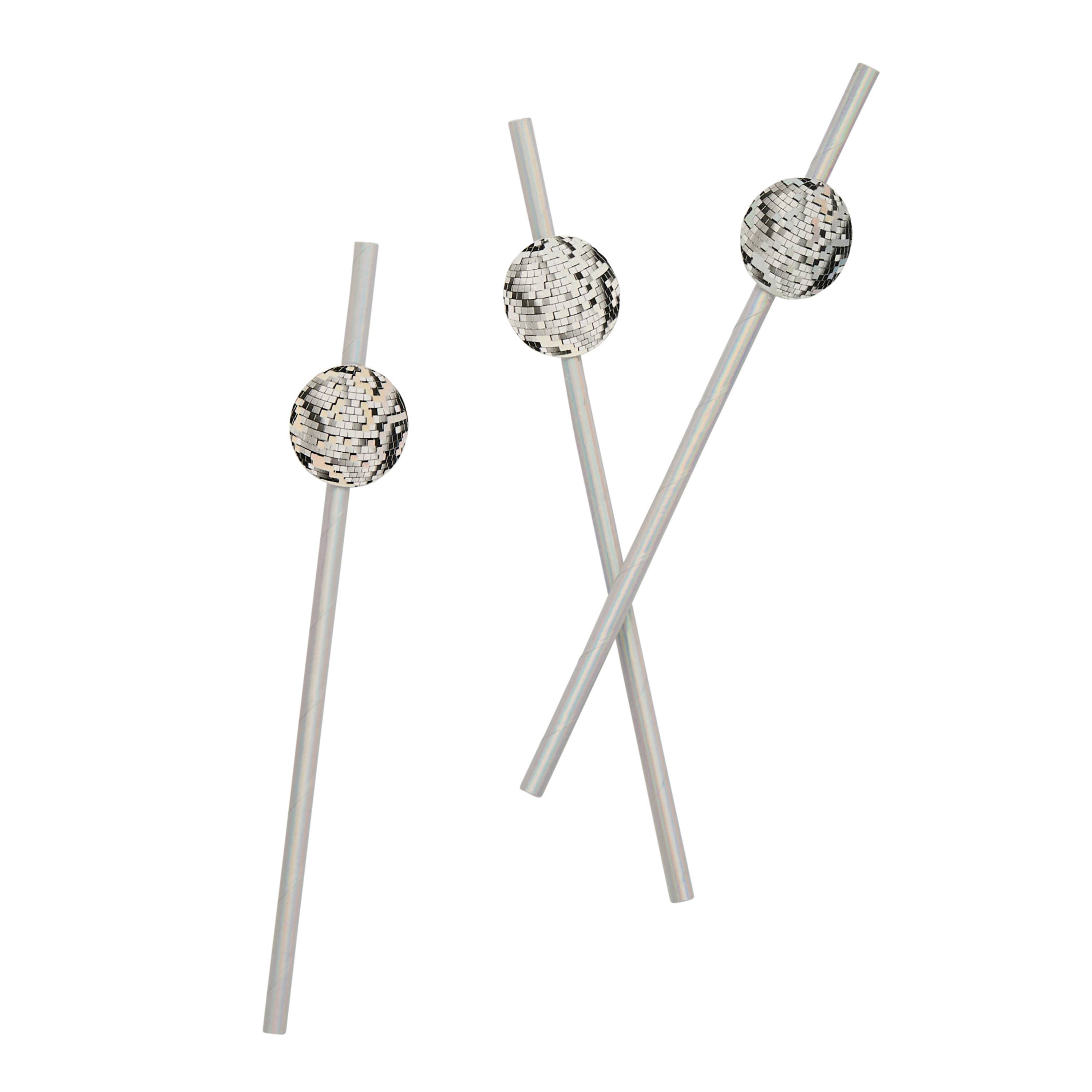 Hootyballoo by Club Green - Wholesale Drinking Straw - Disco Ball Paper Straws - Pack of 161