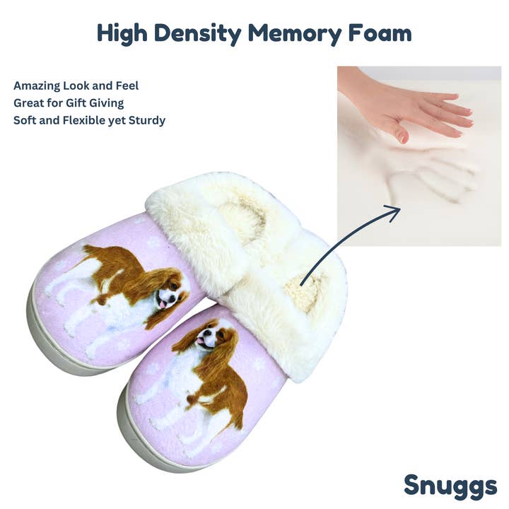 E&S Pets – Chinelos - Unissexo por atacado – Chinelo King Charles Cavalier Snuggs - Confortante - Amantes de animais2
