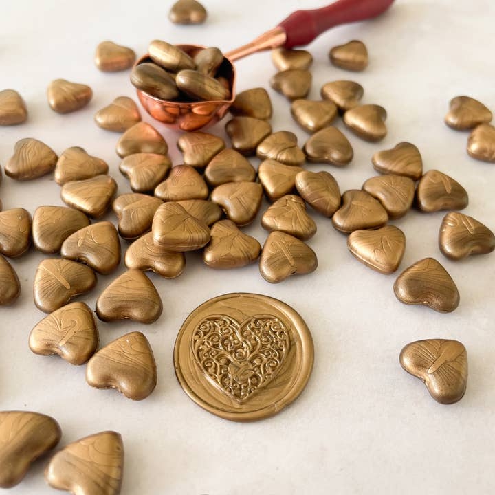The Natural Paper Company – wholesale Sealing wax – Warm Gold Sealing Wax Beads | Plastic Free Wax Seal Beads