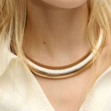 HoopLa - Venta al por mayor Gargantilla/collar - Omega Cobra MEGA- Collar gargantilla- Acero inoxidable2