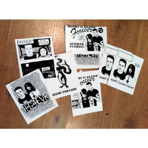 Henry & Glenn Sticker Pack #1 for wholesale by Microcosm Publishing & Distribution