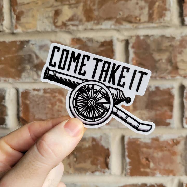 Pilgrim Trading Post – Engroshandel Klistermærke – Kom og tag det klistermærke | Slaget ved Gonzales1