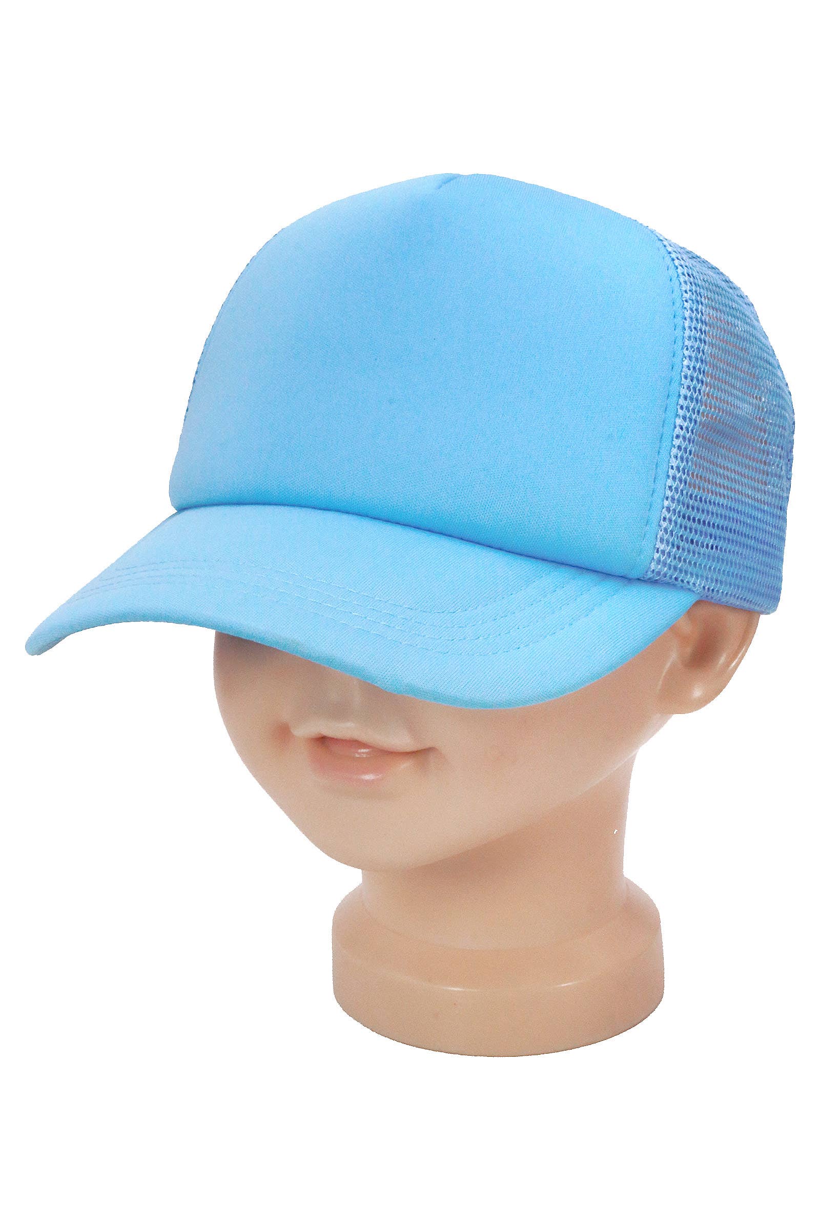 Cap Zone - Wholesale Baseball Cap - Kids - Kids Five Panel Sponge Padded Trucker Hat11